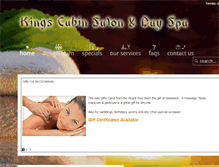 Tablet Screenshot of kingscabinsalon.com